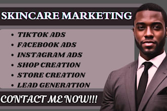 skin care shopify marketing skin care store marketing facebook tiktok video ads