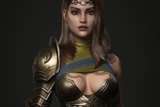 create 3d realistic character, 3d metahuman character, 3d game character 3d rig