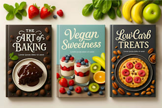 design a professional cookbook or recipe book cover for KDP or kindle