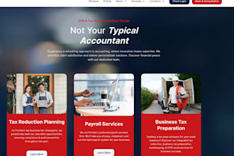 design accounting website, law firm, auditor, taxation, bookkeeping website