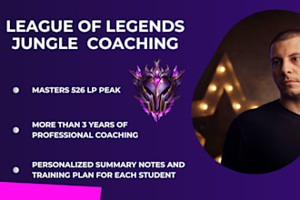 give you professional league of legends jungle coaching