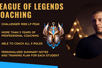 give you professional league of legends coaching