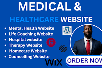 design therapy website, healthcare website, counselling medical website