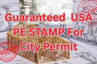 pe stamp architectural stamp, california stamp for city permit approval