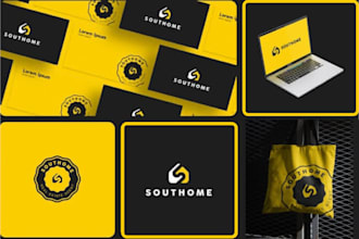 create modern logo with full corporate branding package