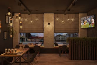 craft 3d interior roof restaurant design, bar,lounge, cafe,any commercial space