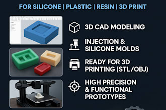 design custom 3d mold design silicone mold plastic mold resin mold for 3d print