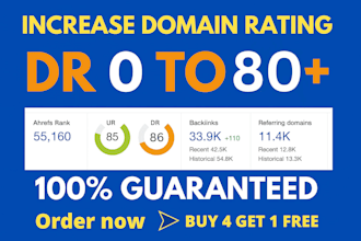 increase ahrefs DR 80 plus