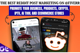 manage reddit post comment for iptv ai app, crypto, saas busines website product