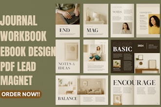design mental health journal, workbook, worksheet lead magnet, pdf fillable form