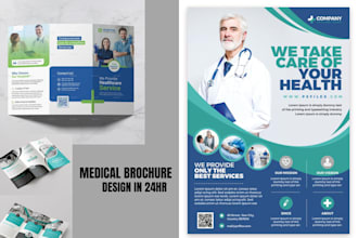 design a professional pharmacy and medical, poster and brochure design
