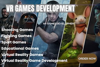 develop VR game, virtual reality app with unity 3d