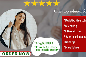 nursing, public health, literature, american history and medicine