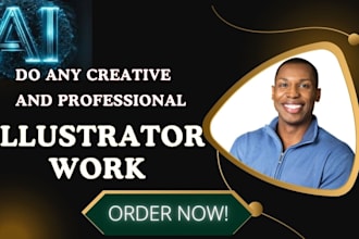 do anything on adobe illustrator, logo, redraw image, vector art, illustration