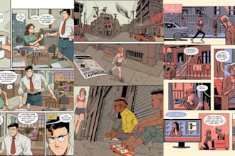 draw comic book illustration and graphic novel, comic strip, comic page for you