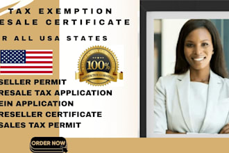 register usa company seller tax permit reseller certificate sales tax exemption