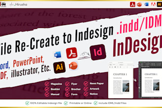 convert your file into a fully editable indesign file