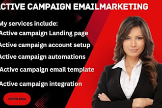 setup activecampaign account automation design template landing page forshopify