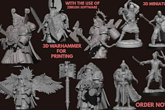 sculpt miniature 3d sculpting 3d miniature warhammer zbrush sculpting stl file