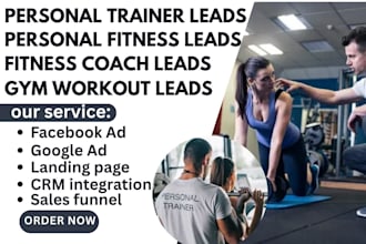 generate personal trainer leads personal fitness coach leads gym workout leads