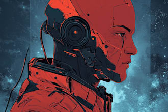 create sci fi character illustration or sci fi character