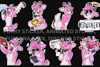 draw furry telegram sticker crypto sticker animated gif fursona sticker pack