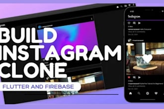 develop instagram clone app, facebook clone app, social networking app, chat app