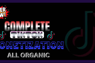 do complete tik tok monetization organically in creator rewards program account