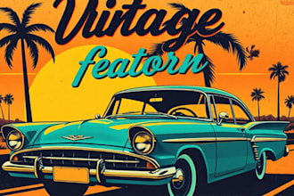 do vintage retro travel and movie poster design
