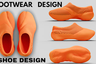 create 3d shoe models 3d footwear for fashion 3d wearables and manufactuing