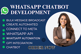 develop build whatsapp ai chatbot integrate chatbot into whatsapp and telegram