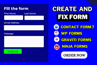 create or fix contact form 7, wpforms, gravity forms issues