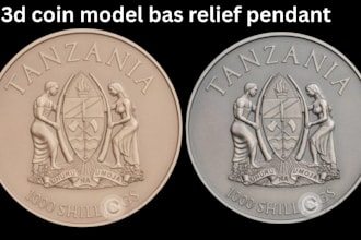 do 3d coin model medallion 3d bas relief cnc design   pendant design stl