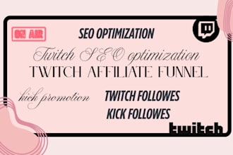 do kick traffic, twitch affiliate funnel for followers, viewers and chatters