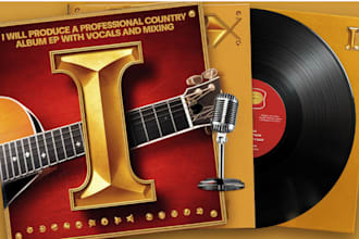 professionally produce your country album or ep with vocals and full song