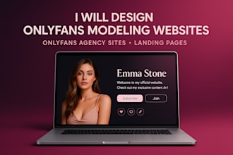 design onlyfans modelling website onlyfans agency website, onlyfan landing page