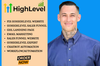 fix go high level sales funnel website hubspot landing page gohighlevel epxert