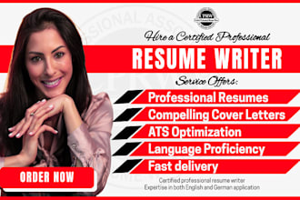craft professional resume, cover letter, german cv lebenslauf, resume writing