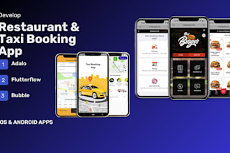 develop restaurant and food delivery app, taxi booking and uber app, mobile app