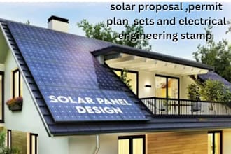 do solar proposal drawing solar carport permit plan electrical engineering stamp