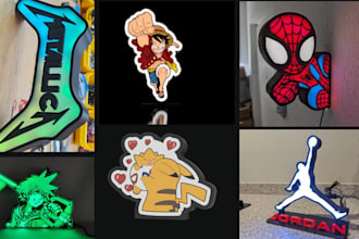 design custom 3dlight box, lithophane, wall art, keychain, stl files