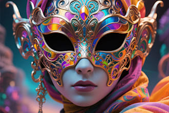create unique custom 3d masks for printing or cosplay