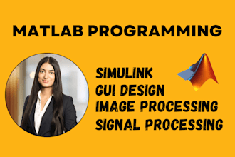 do your matlab, simulink, image, signal processing and gui projects