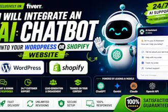 integrate an ai chatbot into your wordpress or shopify website
