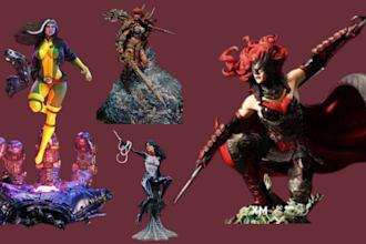 3d print and paint miniatures dnd,diorams figure painting 4ok mini busts statues