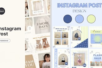 custom instagram posts, stories, highlight covers in canva, puzzle grid, icon