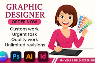 be your personal graphic designer virtual assistant