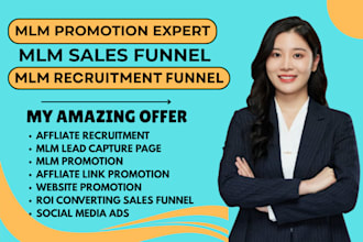 do mlm promotion, website, affiliate link, mlm leads sales funnel