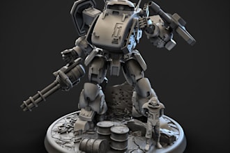 be3d robotic modeler,dnd miniature,tabletop wargaming character,hard surface,stl
