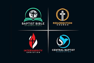 create best christian ministry or modern church logo design